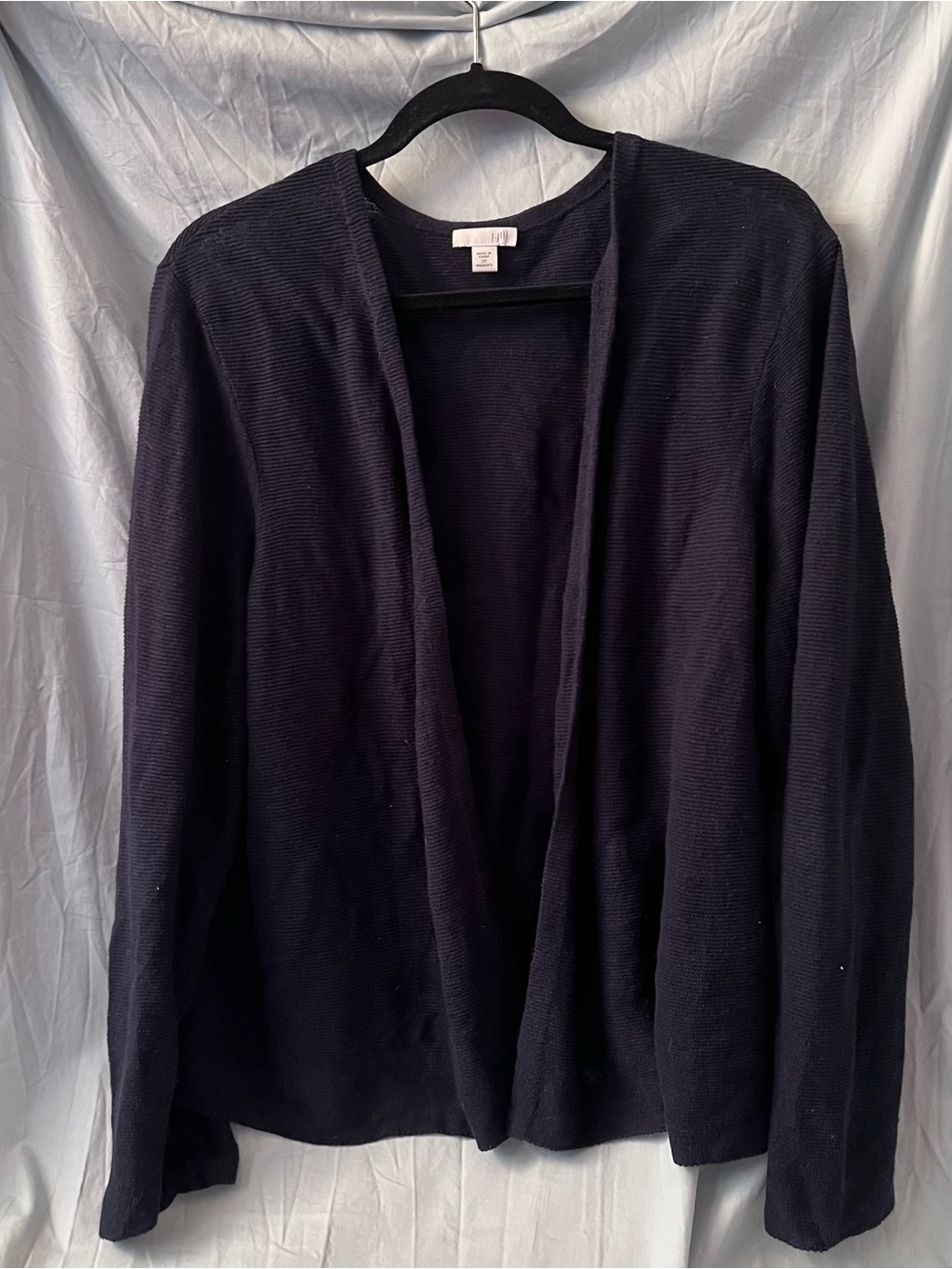 J. Jill Open-Front Navy Blue Lightweight Cardigan